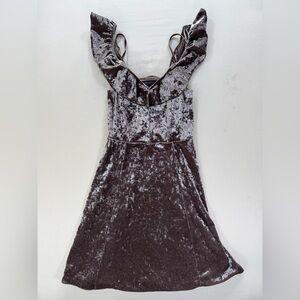 American Eagle Outfitters Velvet Dress, brown